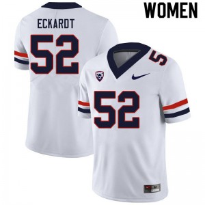 Women Lucas Eckardt White Wildcats #52 Jersey 179243-492