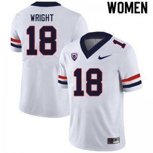 Women Ma'jon Wright White Arizona Wildcats #18 Jersey 175946-176