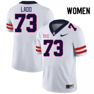 Women Matthew Lado White Arizona Wildcats #73 Big 12 Conference Jersey 725118-985