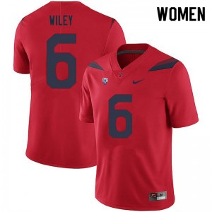 Women Michael Wiley Red University of Arizona #6 Jersey 310135-558