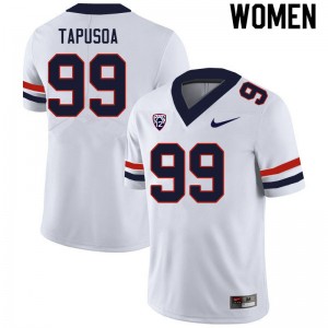 Women Myles Tapusoa White Arizona Wildcats #99 Jersey 993730-353