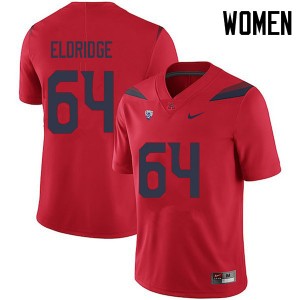 Women Nathan Eldridge Red University of Arizona #64 Jersey 135914-776