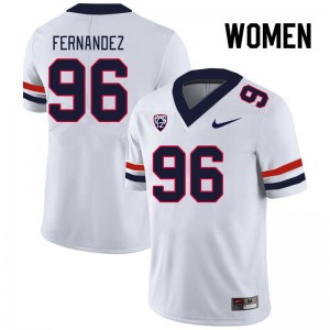 Women Nick Fernandez White University of Arizona #96 Jersey 554313-232