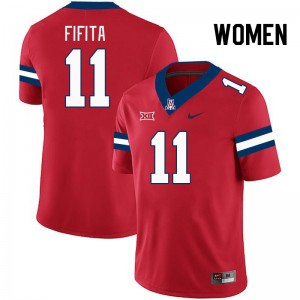 Women Noah Fifita Red Wildcats #11 Big 12 Conference Jersey 256712-589