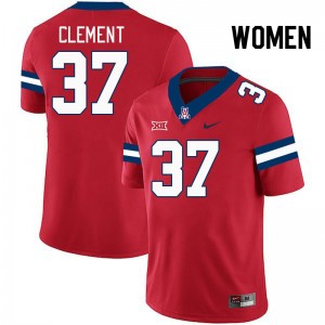 Women Nolan Clement Red Arizona #37 Big 12 Conference Jersey 530148-917