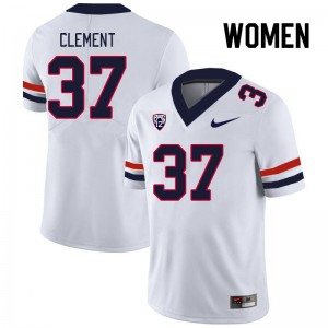 Women Nolan Clement White Arizona Wildcats #37 Jersey 201357-586