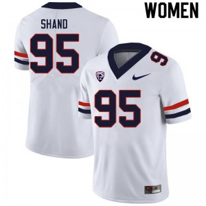 Women Paris Shand White Arizona Wildcats #95 Jersey 993432-380