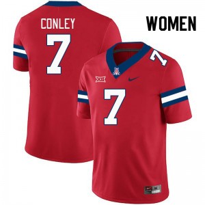 Women Quali Conley Red Arizona Wildcats #7 Big 12 Conference Jersey 381911-432