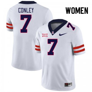 Women Quali Conley White Arizona Wildcats #7 Big 12 Conference Jersey 249448-239