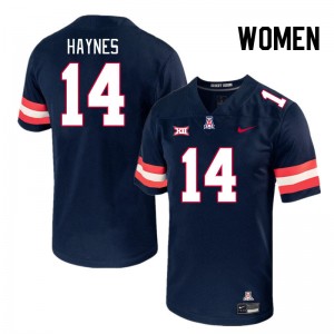 Women Rex Haynes Navy Wildcats #14 Big 12 Conference Jersey 165905-634