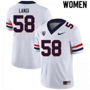 Women Sam Langi White Wildcats #58 Jersey 419615-903
