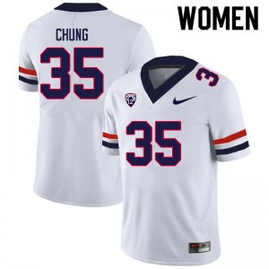 Women Samuel Chung White Arizona Wildcats #35 Jersey 721719-299