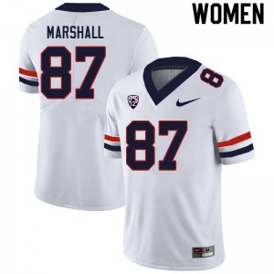 Women Stacey Marshall White University of Arizona #87 Jersey 158986-439