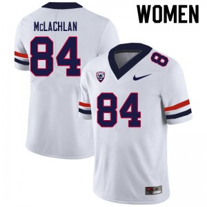 Women Tanner McLachlan White Arizona Wildcats #84 Jersey 947633-979