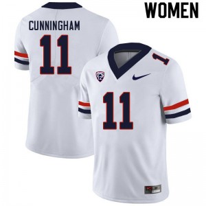 Women Tayvian Cunningham White University of Arizona #11 Jersey 483852-447