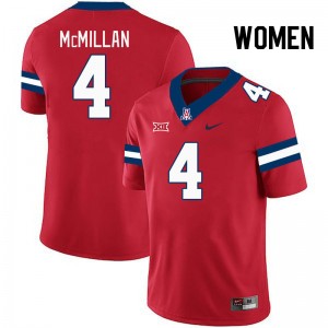 Women Tetairoa McMillan Red Wildcats #4 Big 12 Conference Jersey 183719-239
