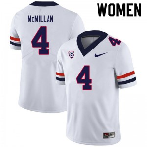 Women Tetairoa McMillan White Arizona Wildcats #4 Jersey 773731-615
