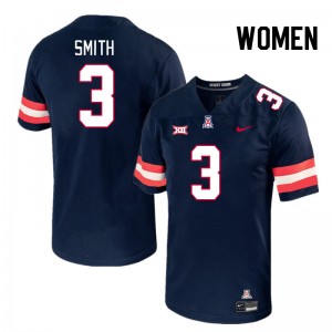 Women Tre Smith Navy Arizona Wildcats #3 Big 12 Conference Jersey 173245-516