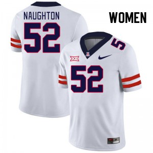 Women Trey Naughton White Arizona Wildcats #52 Big 12 Conference Jersey 647126-285