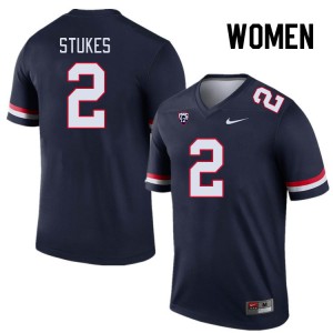 Women Treydan Stukes Navy Arizona Wildcats #2 Jersey 336867-306