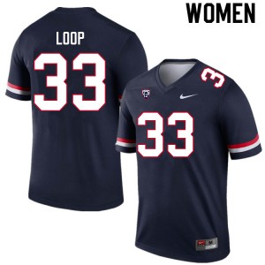 Women Tyler Loop Navy Arizona Wildcats #33 Jersey 475837-490