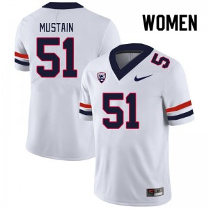 Women Tyler Mustain White Arizona Wildcats #51 Jersey 246234-462