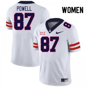 Women Tyler Powell White Wildcats #87 Big 12 Conference Jersey 251530-643
