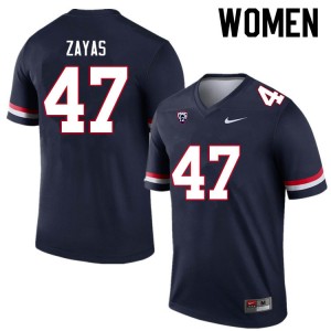 Women Victor Zayas Navy Arizona #47 Jersey 595907-828
