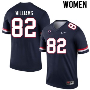 Women Zach Williams Navy Arizona Wildcats #82 Jersey 884609-413