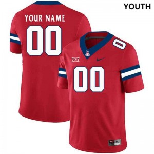 Youth Custom Red Arizona #00 Big 12 Conference Jersey 957820-350