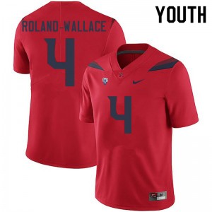 Youth Christian Roland-Wallace Red Wildcats #4 Jersey 214090-625