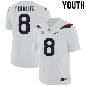 Youth Brenden Schooler White Arizona Wildcats #8 Jersey 460645-893
