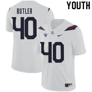 Youth Jashon Butler White Arizona Wildcats #40 Jersey 719382-987