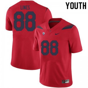 Youth Alex Lines Red Arizona #88 Jersey 248615-886