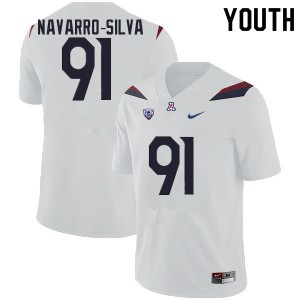 Youth Alex Navarro-Silva White Arizona #91 Jersey 741225-509
