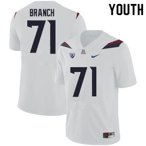 Youth Darrell Branch White Arizona Wildcats #71 Jersey 630362-604