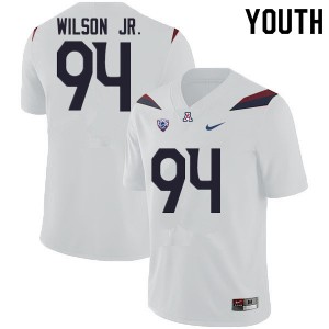 Youth Dion Wilson Jr. White University of Arizona #94 Jersey 496551-268
