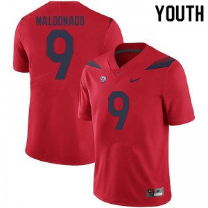 Youth Gunner Maldonado Red Arizona Wildcats #9 Jersey 846441-879