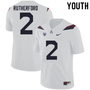 Youth Isaiah Rutherford White Wildcats #2 Jersey 305046-292