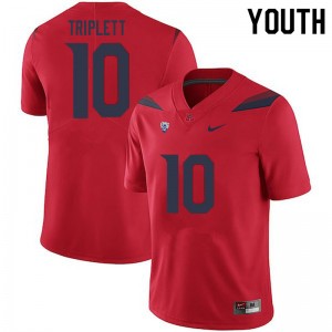 Youth Jabar Triplett Red Arizona #10 Jersey 408424-628