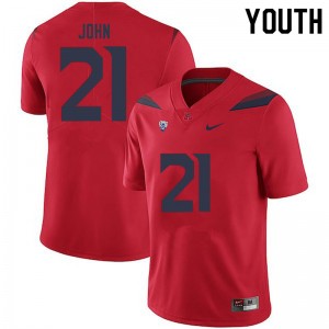 Youth Jalen John Red Wildcats #21 Jersey 369515-668