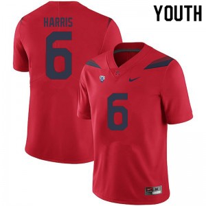 Youth Jason Harris Red Arizona Wildcats #6 Jersey 150761-800