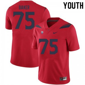 Youth Josh Baker Red Arizona Wildcats #75 Jersey 762006-300