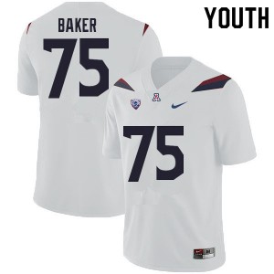 Youth Josh Baker White Wildcats #75 Jersey 850110-153