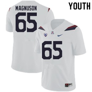 Youth Leif Magnuson White Wildcats #65 Jersey 558400-446