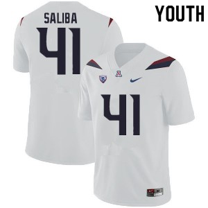 Youth Mike Saliba White University of Arizona #41 Jersey 547818-999