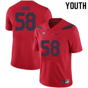 Youth Sam Langi Red Wildcats #58 Jersey 188462-353