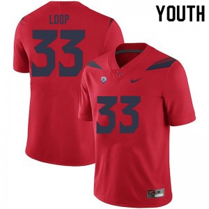 Youth Tyler Loop Red Wildcats #33 Jersey 911259-258
