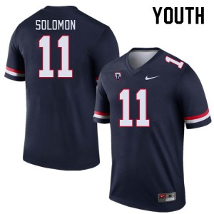Youth Anthony Solomon Navy University of Arizona #11 Jersey 295318-231