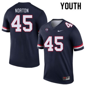 Youth Bill Norton Navy University of Arizona #45 Jersey 730157-632
